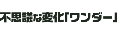 不思議な変化「ワンダー」