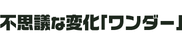 不思議な変化「ワンダー」