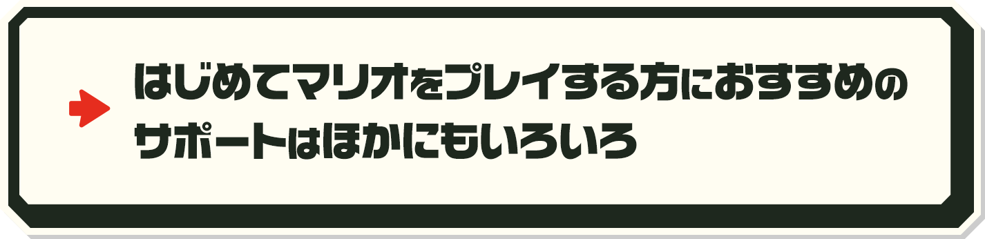 はじめてマリオをプレイする方におすすめのサポートはほかにもいろいろ