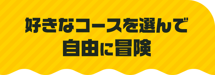 好きなコースを選んで自由に冒険